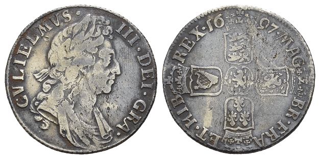 Great Britain. Stuart (Orange), William III AR Shilling.