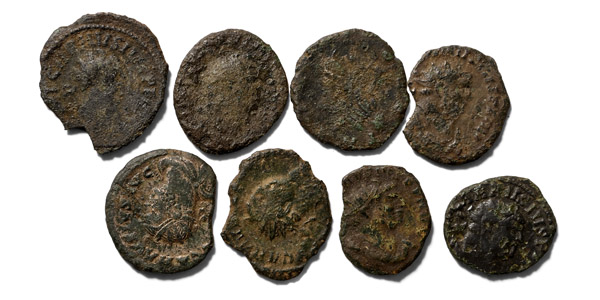 Group of Eight [8] Carausius AE Antoninianus Coins.