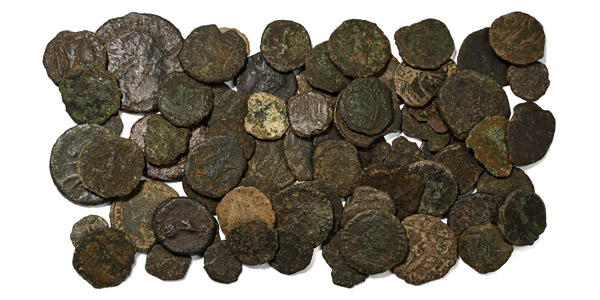 Group of Seventy [70] AE Roman Coins.