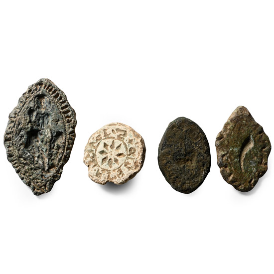 Medieval Bronze and Lead Seal Matrix Group