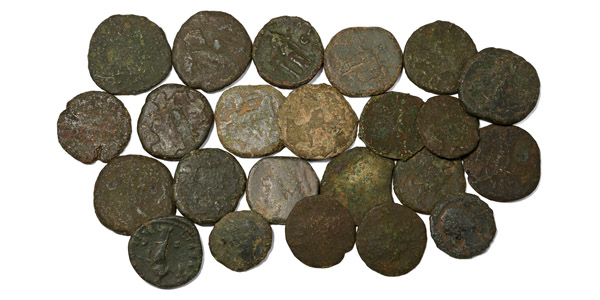 Group of Twenty-Three [23] Large Roman Bronze As and Dupondius Coins
