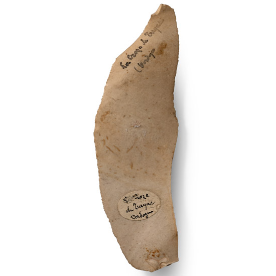 French Stone Age Knapped Flint Long Blade Scraper