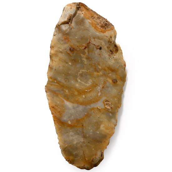 French Stone Age Mousterian Knapped Fint Knife