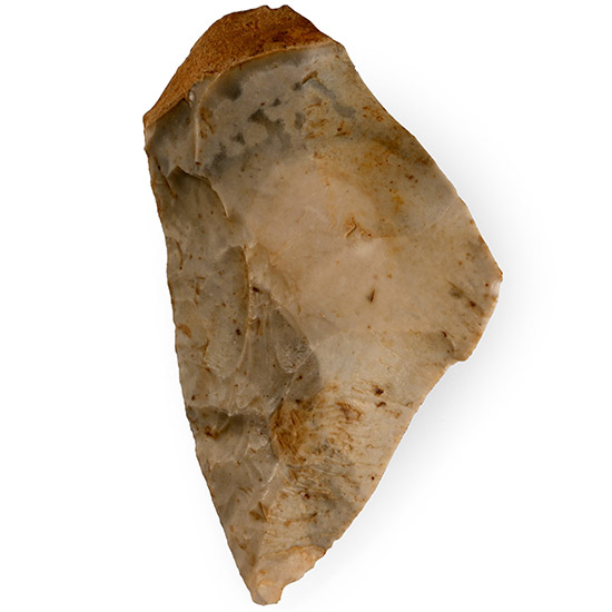 French Stone Age Mousterian Kapped Flint Point