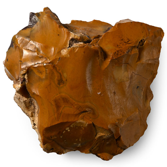 Very Large Stone Age Fontmaure Knapped Jasper Handaxe