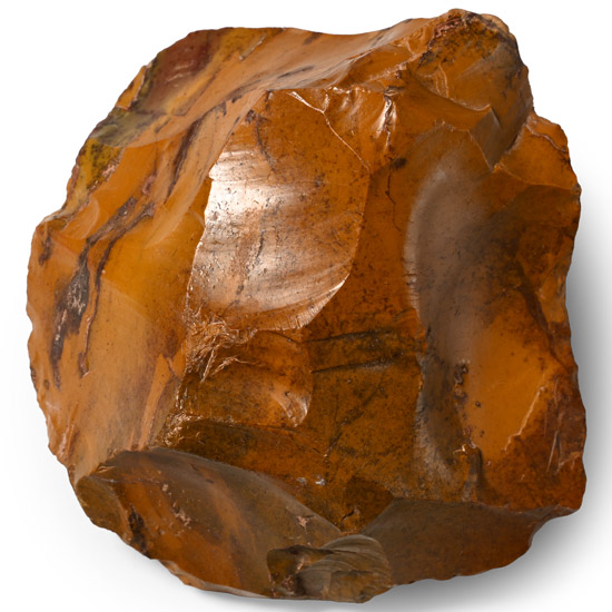 Very Large Stone Age Fontmaure Knapped Jasper Handaxe