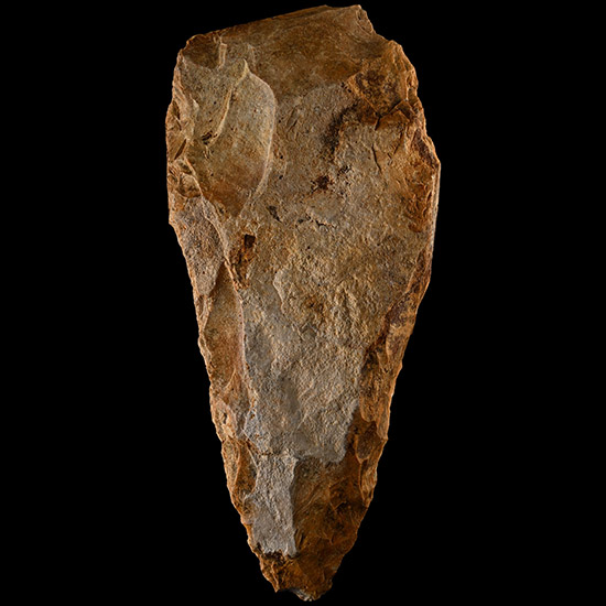 Giant French Stone Age 12 Inch Acheulean Knapped Handaxe