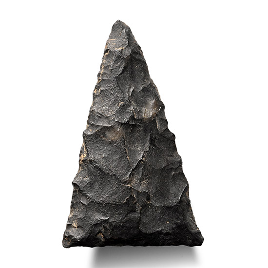 North American Stone Age Knapped Bifacial Arrowhead