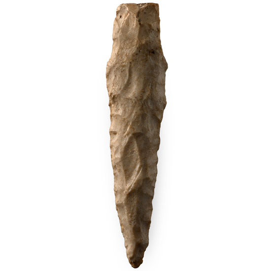 North American Stone Age Knapped Bifacial Dagger