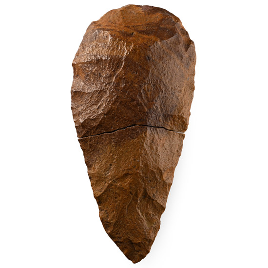 Very Large African Stone Age Homo Erectus Knapped Handaxe