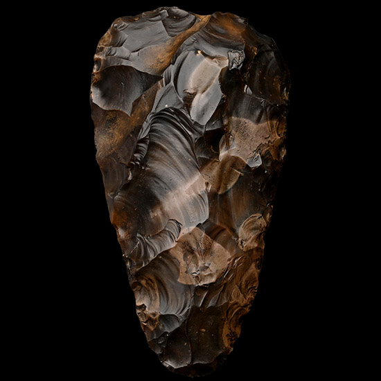 Large and Impressive Nordic Stone Age Flaked Flint Preform for a Handaxe
