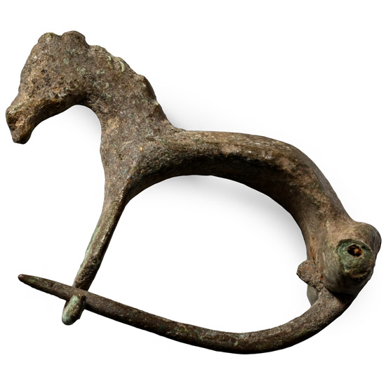 Roman Bronze Horse Brooch