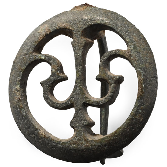 Roman Bronze Military Plate Brooch