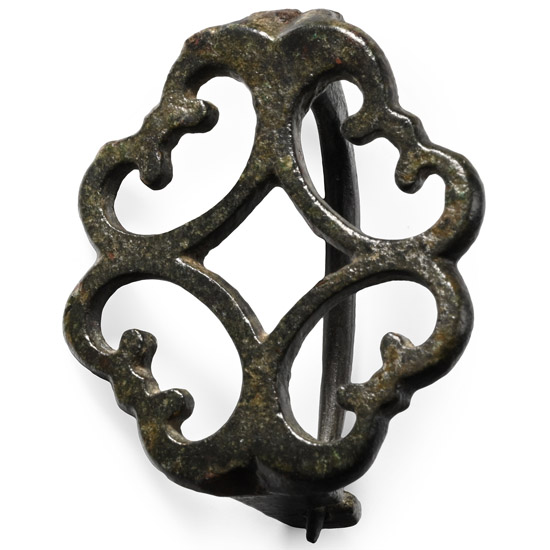 Roman Bronze Openwork Plate Brooch