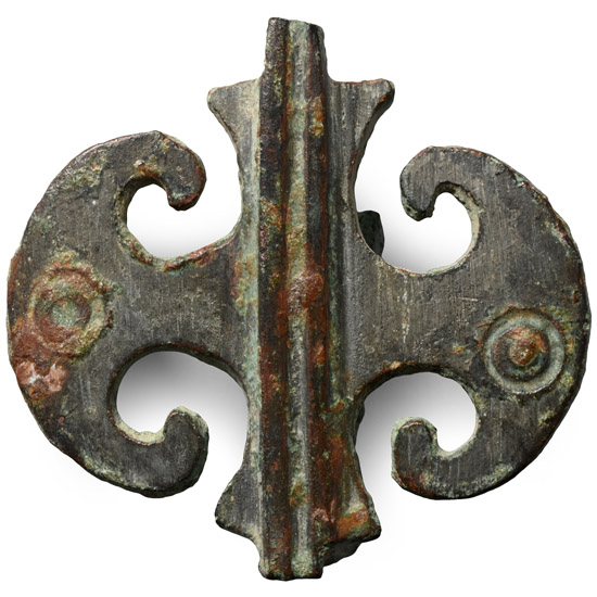 Roman Bronze Double Axe Plate Brooch