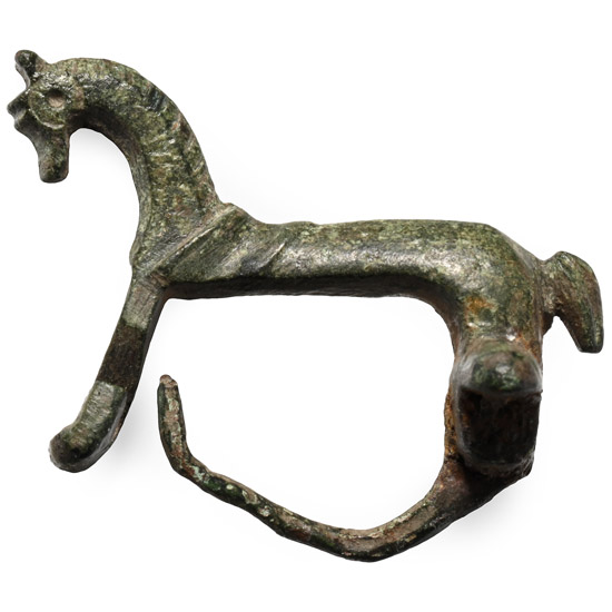 Roman Bronze Horse Brooch