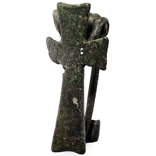 Roman Bronze Long Cross Plate Brooch