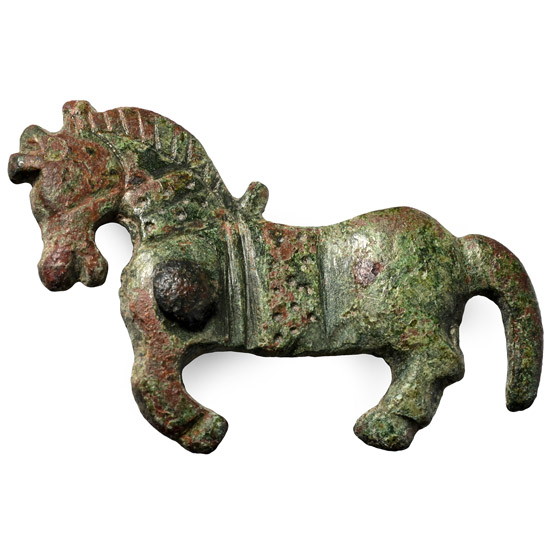 Roman Bronze Horse Plate Brooch