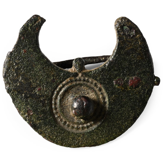 Roman Bronze Crescentic Plate Brooch
