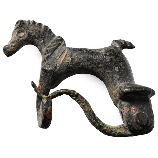 Roman Bronze Horse Brooch