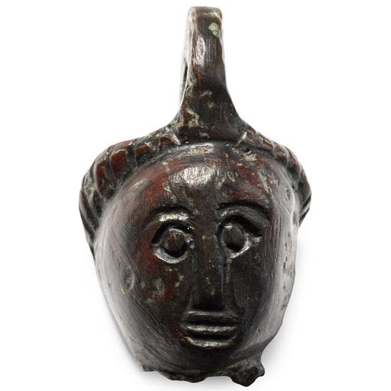 Roman Bronze Head Pendant