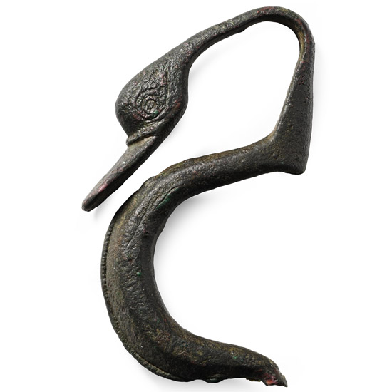 Romano-Celtic Bronze Swan-Necked Bow Brooch