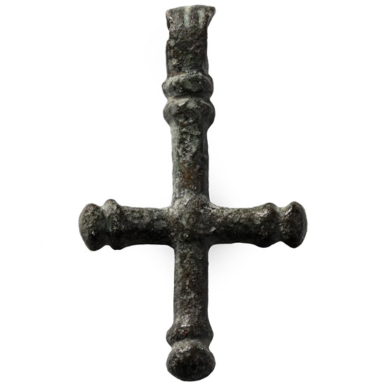 Byzantine Bronze Cross Pendant