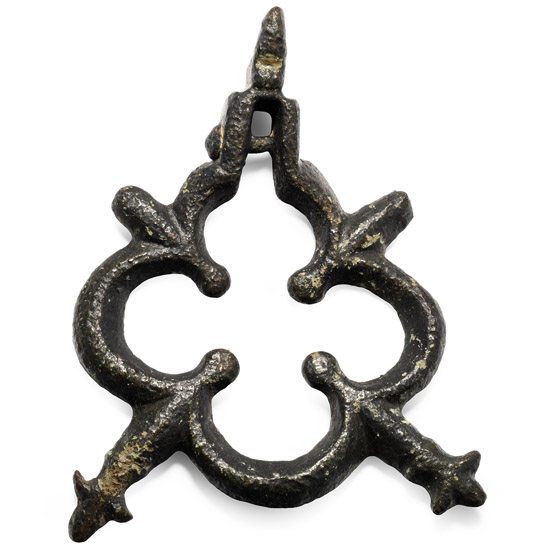 Large Medieval Knights Bronze Openwork Heraldic Horse Harness Pendant