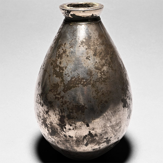 Large Sasanian Silver Bulb-Shaped Vessel