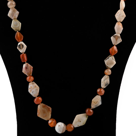Bactrian Carnelian and Agate Bead Necklace