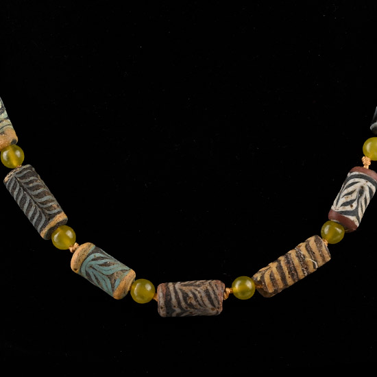 Roman Polychrome Glass Bead Necklace