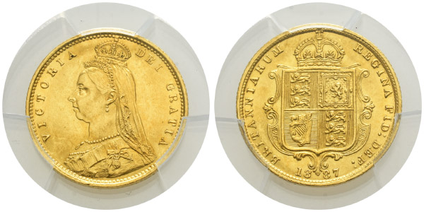 Great Britain. Hanover Victoria AV Half Sovereign.