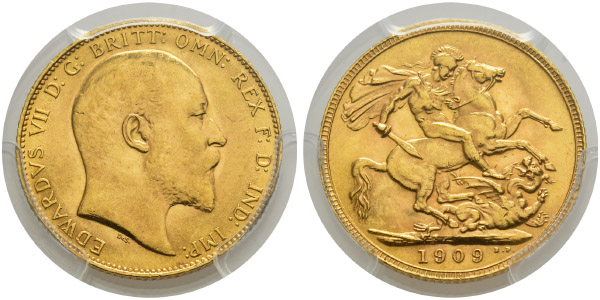 Great Britain. Saxe-Coburg-Gotha, Edward VII AV Sovereign.