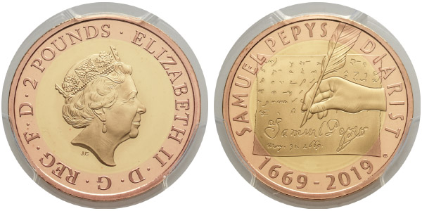 Great Britain. Windsor, Elizabeth II Proof AV Two Pounds.