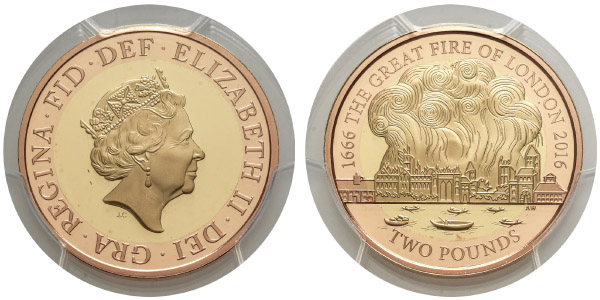 Great Britain. Windsor, Elizabeth II Proof AV Two Pounds.