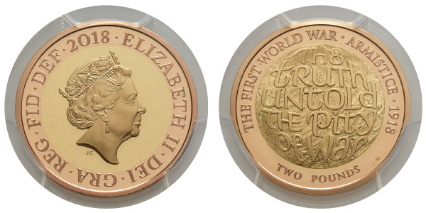 Great Britain. Windsor, Elizabeth II Proof AV Two Pounds.