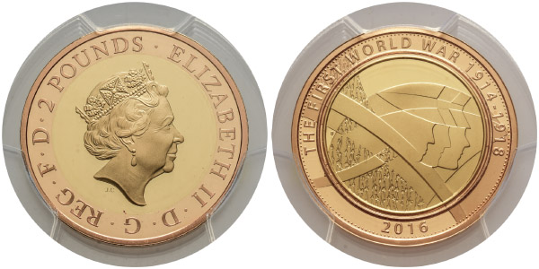 Great Britain. Windsor, Elizabeth II Proof AV Two Pounds.