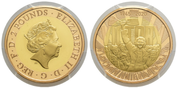 Great Britain. Windsor, Elizabeth II Proof AV Two Pounds.