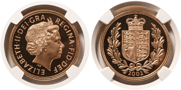 Great Britain. Windsor, Elizabeth II Proof AV Quintuple Sovereign.