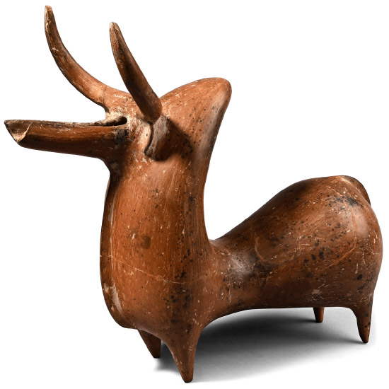 Amlash Style Terracotta Bull Rhyton