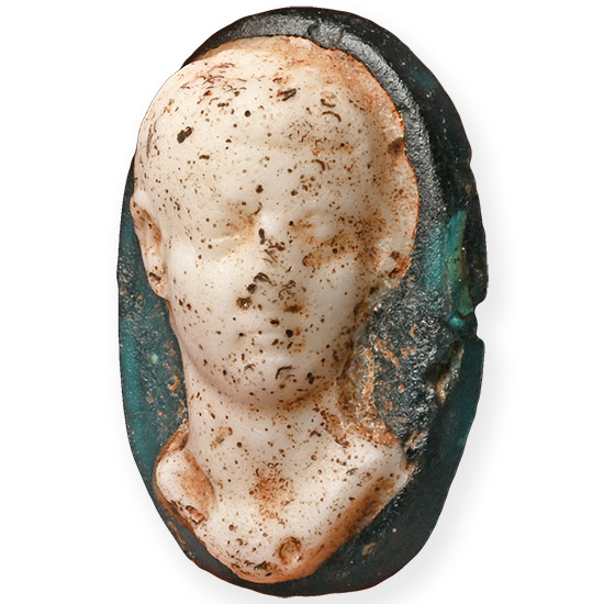Roman Glass Cameo with a Julio-Claudian Prince, Possibly Drusus