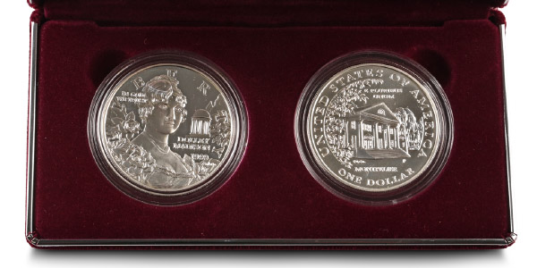 United States of America. Set of Two [2] Proof & Uncirculated AR Dollars.
