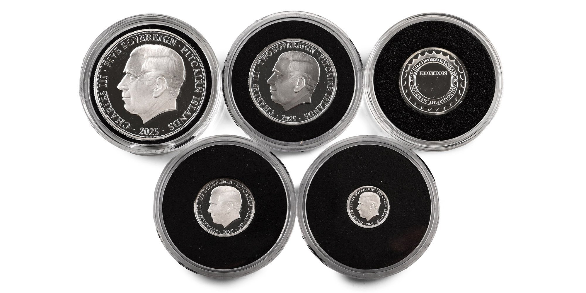Great Britain. Pitcairn Islands, Charles III Proof AR Coin Set.