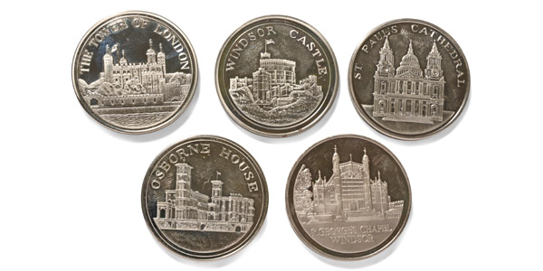 United Kingdom. Group of Five [5] Commemorative Coins.