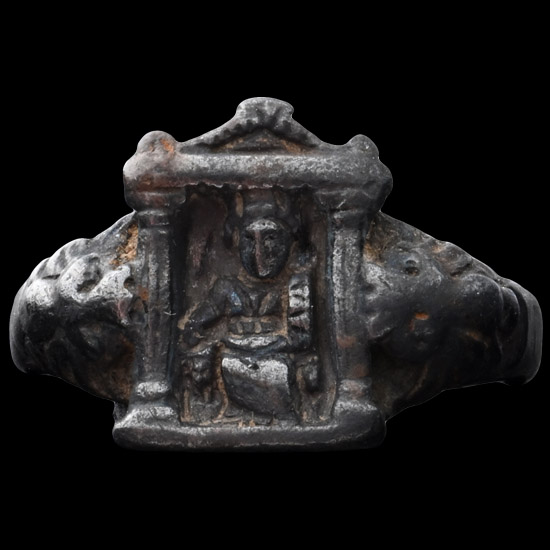 Byzantine Silver Architectural Ring Bezel