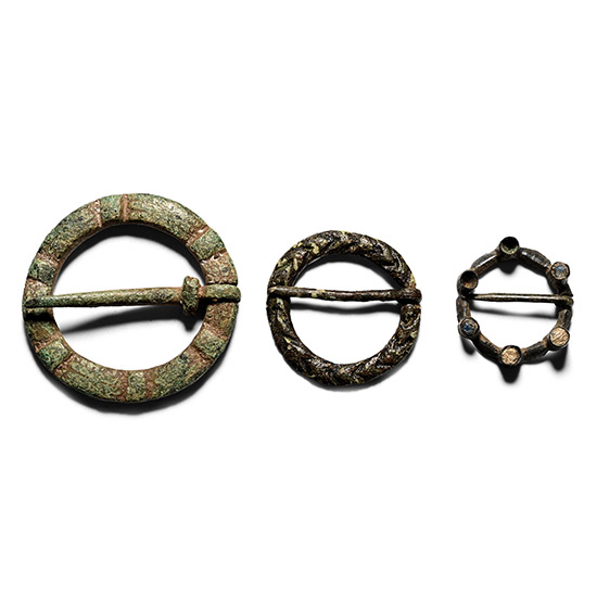 Medieval Bronze Ring Brooch Group