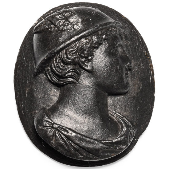 Victorian Lava Cameo with Hermes