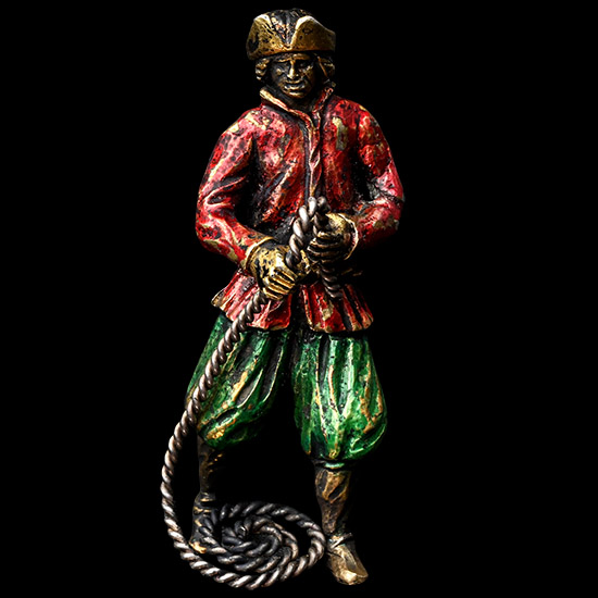 German Silver-Gilt and Enamelled Figure of a Sailor