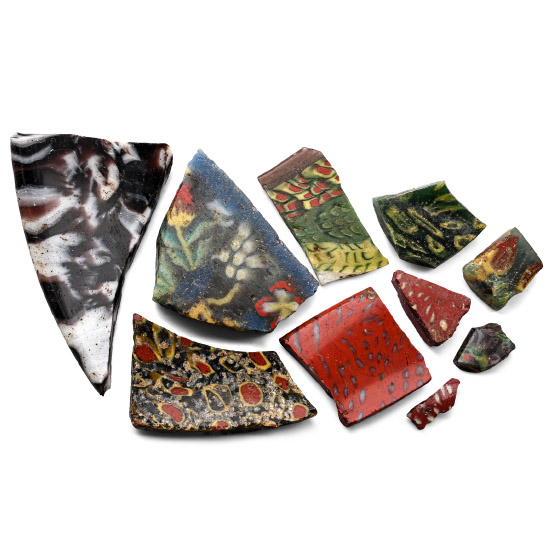 Roman Mosaic Glass Fragment Collection