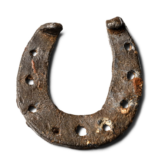 Medieval Bronze Pilgrims Miniature Horse Shoe of St. Eligius